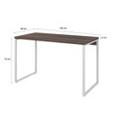 Ver imagem 3 de Escrivaninha Mesa Escritório Office Estilo Kuadra 120cm Industrial Nogal e Branco Marrom