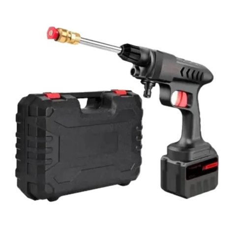 Pistola Lavadora de Alta Pressão Portátil com Maleta + 1 Bateria