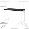 Escrivaninha Mesa Escritório Office Estilo Industrial 120Cm Kuadra - 5