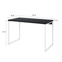 Ver imagem 3 de Escrivaninha Mesa Escritório Office Estilo Kuadra 120cm Industrial Preto Ônix e Branco Chess