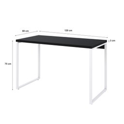 Mesa Para Escritório Office Estilo Industrial 120Cm Kuadra - 3