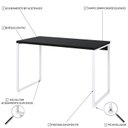 Ver imagem 5 de Escrivaninha Mesa Escritório Office Estilo Kuadra 120cm Industrial Preto Ônix e Branco Chess