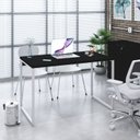 Ver imagem 7 de Escrivaninha Mesa Escritório Office Estilo Kuadra 120cm Industrial Preto Ônix e Branco Chess