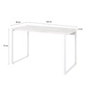 Ver imagem 3 de Escrivaninha Mesa Escritório Office Estilo Kuadra 120cm Industrial Snow e Branco Chess