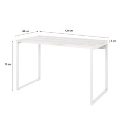 Mesa Para Escritório Office Estilo Industrial 120Cm Kuadra - 3