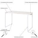 Ver imagem 5 de Escrivaninha Mesa Escritório Office Estilo Kuadra 120cm Industrial Snow e Branco Chess