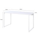 Ver imagem 3 de Escrivaninha Mesa Escritório Office Estilo Kuadra 135cm Industrial Branco Chess
