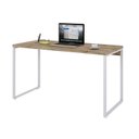 Ver imagem 4 de Escrivaninha Mesa Escritório Office Estilo Kuadra 135cm Industrial Carvalho e Branco Marrom