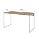Ver imagem 3 de Escrivaninha Mesa Escritório Office Estilo Kuadra 135cm Industrial Carvalho e Branco Marrom