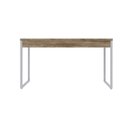 Ver imagem 6 de Escrivaninha Mesa Escritório Office Estilo Kuadra 135cm Industrial Carvalho e Branco Marrom