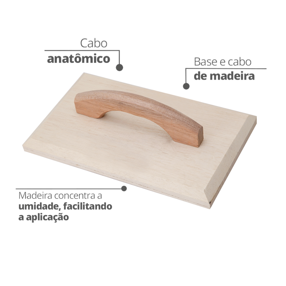 Desempenadeira de Madeira Master 19 X 29 Cm Durín - 2