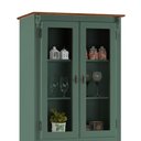 Ver imagem 2 de Cristaleira 4 Portas 2 Prateleiras 1 Gaveta e Pés Luiz Xv 60308 Linz Móveis - Verde Musgo/imbuia