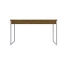 Ver imagem 6 de Escrivaninha Mesa Escritório Office Estilo Kuadra 135cm Industrial Lamina Mel e Branco Marrom
