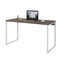 Ver imagem 4 de Escrivaninha Mesa Escritório Office Estilo Kuadra 135cm Industrial Nogal e Branco Marrom