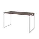 Ver imagem 2 de Escrivaninha Mesa Escritório Office Estilo Kuadra 135cm Industrial Nogal e Branco Marrom
