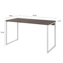 Ver imagem 3 de Escrivaninha Mesa Escritório Office Estilo Kuadra 135cm Industrial Nogal e Branco Marrom