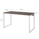 Ver imagem 3 de Escrivaninha Mesa Escritório Office Estilo Kuadra 135cm Industrial Nogal e Branco Marrom