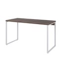 Ver imagem 2 de Escrivaninha Mesa Escritório Office Estilo Kuadra 135cm Industrial Nogal e Branco Marrom