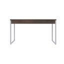 Ver imagem 6 de Escrivaninha Mesa Escritório Office Estilo Kuadra 135cm Industrial Nogal e Branco Marrom