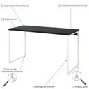 Ver imagem 5 de Escrivaninha Mesa Escritório Office Estilo Kuadra 135cm Industrial Preto Ônix e Branco Chess