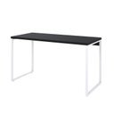 Ver imagem 2 de Escrivaninha Mesa Escritório Office Estilo Kuadra 135cm Industrial Preto Ônix e Branco Chess