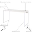 Ver imagem 5 de Escrivaninha Mesa Escritório Office Estilo Kuadra 135cm Industrial Snow e Branco Chess
