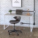 Ver imagem 1 de Escrivaninha Mesa Escritório Office Estilo Kuadra 135cm Industrial Snow e Branco Chess