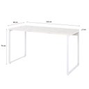 Ver imagem 3 de Escrivaninha Mesa Escritório Office Estilo Kuadra 135cm Industrial Snow e Branco Chess