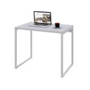 Ver imagem 4 de Escrivaninha Mesa Escritório Office Estilo Kuadra 90cm Industrial Branco Chess
