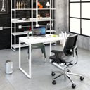 Ver imagem 7 de Escrivaninha Mesa Escritório Office Estilo Industrial 90Cm Kuadra