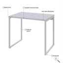 Ver imagem 5 de Escrivaninha Mesa Escritório Office Estilo Kuadra 90cm Industrial Branco Chess