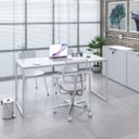 Ver imagem 7 de Escrivaninha Mesa Escritório Diretor Estilo Industrial 150cm Kuadra