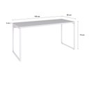 Ver imagem 3 de Escrivaninha Mesa Escritório Diretor Estilo Industrial 150cm Kuadra