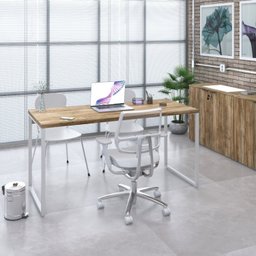 Escrivaninha Mesa Escritório Diretor Estilo Industrial 150cm Kuadra - 7