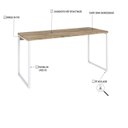 Ver imagem 5 de Escrivaninha Mesa Escritório Diretor Estilo Kuadra 150cm Industrial Carvalho e Branco Marrom