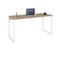 Ver imagem 4 de Escrivaninha Mesa Escritório Diretor Estilo Kuadra 150cm Industrial Carvalho e Branco Marrom