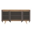 Ver imagem 3 de Buffet Aparador Pés Palito Cinza Perola Noce Grace Casa D