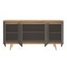 Buffet Aparador Pés Palito Cinza Perola Noce Grace Casa D - 3