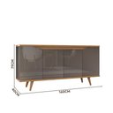 Ver imagem 4 de Buffet Aparador Pés Palito Cinza Perola Noce Grace Casa D