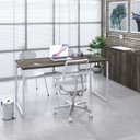 Ver imagem 7 de Escrivaninha Mesa Escritório Diretor Estilo Industrial 150cm Kuadra