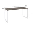 Ver imagem 3 de Escrivaninha Mesa Escritório Diretor Estilo Industrial 150cm Kuadra