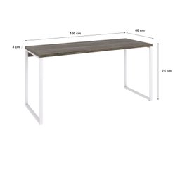 Mesa para Escritório Diretor Estilo Industrial 150cm Kuadra - 3