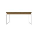 Ver imagem 6 de Escrivaninha Mesa Escritório Diretor Estilo Kuadra 150cm Industrial Lamina Mel e Branco Marrom