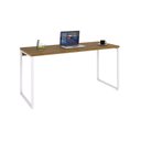 Ver imagem 4 de Escrivaninha Mesa Escritório Diretor Estilo Kuadra 150cm Industrial Lamina Mel e Branco Marrom