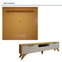 Ver imagem 3 de Conjunto Painel Lyon (Paris) sem LED e Rack Viena (Áustria) 220 cm Off White/Naturalle