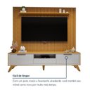 Ver imagem 2 de Conjunto Painel Lyon (Paris) sem LED e Rack Viena (Áustria) 220 cm Off White/Naturalle