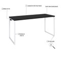 Ver imagem 5 de Escrivaninha Mesa Escritório Diretor Estilo Industrial 150cm Kuadra