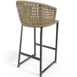 Kit Mesa Bistrô Hani Com 03 Banquetas Área Gourmet Bar Corda Náutica Porto D04 Bege - Lyam Decor - 12