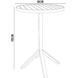 Kit Mesa Bistrô Hani Com 03 Banquetas Área Gourmet Bar Corda Náutica Porto D04 Bege - Lyam Decor - 7