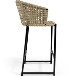 Kit Mesa Bistrô Hani Com 03 Banquetas Área Gourmet Bar Corda Náutica Porto D04 Bege - Lyam Decor - 11